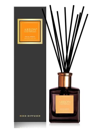 Aromātiskais difuzors ar kociņiem AREON Black Gold Amber, 150 ml