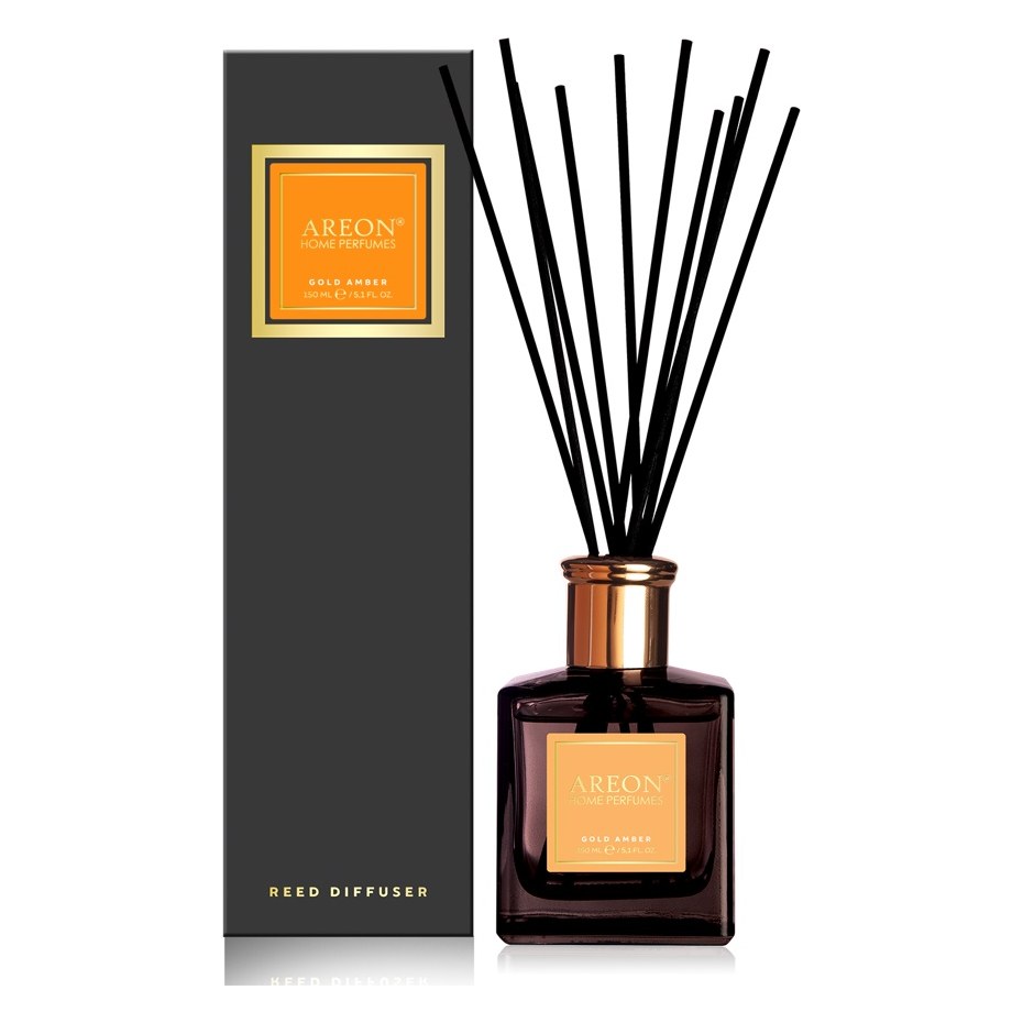 Aromātiskais difuzors ar kociņiem AREON Black Gold Amber, 150 ml ARESTICKSBL07/150 OE ARESTICKSBL07-150