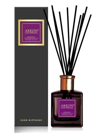 Aromātiskais difuzors ar kociņiem AREON Black Patchouli Lavender Vanilla, 150 ml