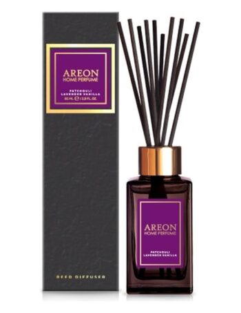 Aromātiskais difuzors ar kociņiem AREON Black Patchouli Lavender Vanilla, 85 ml