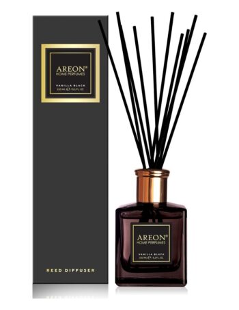 Aromātiskais difuzors ar kociņiem AREON Black Vanilla Black, 150 ml