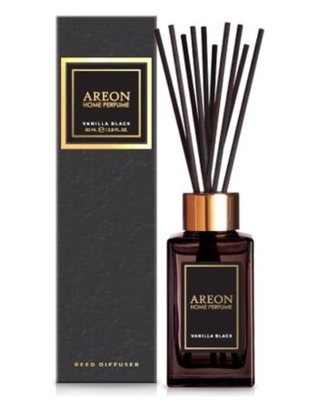 Aromātiskais difuzors ar kociņiem AREON Black Vanilla Black, 85 ml