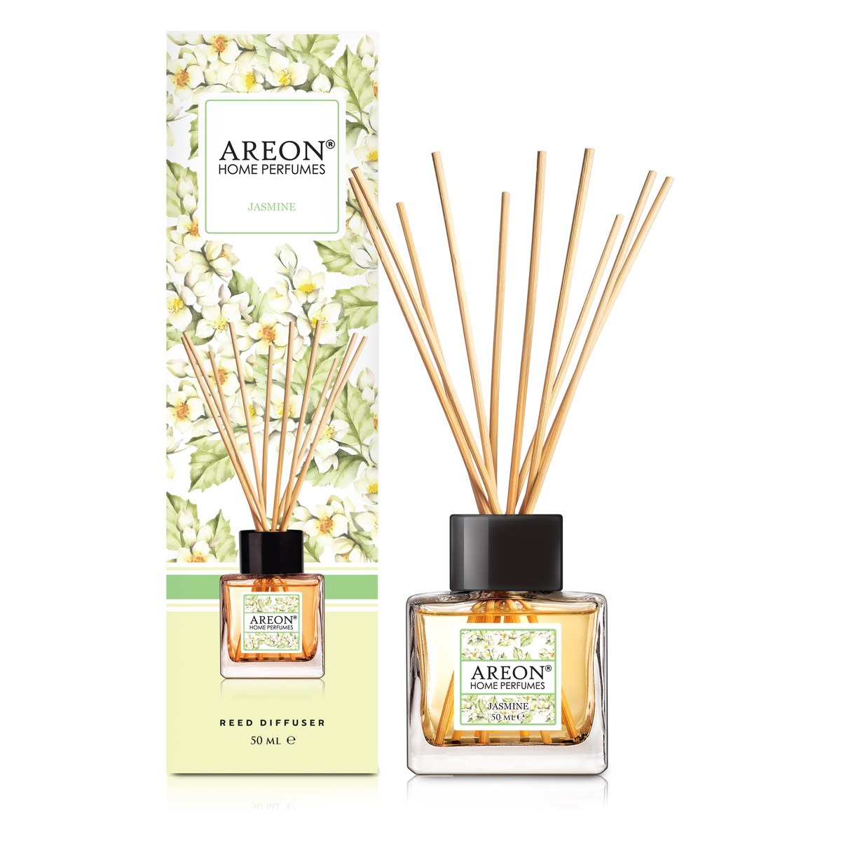 Aromātiskais difuzors ar kociņiem AREON Botanic Jasmine, 50 ml ARESTICKSBHP05 OE ARESTICKSBHP05