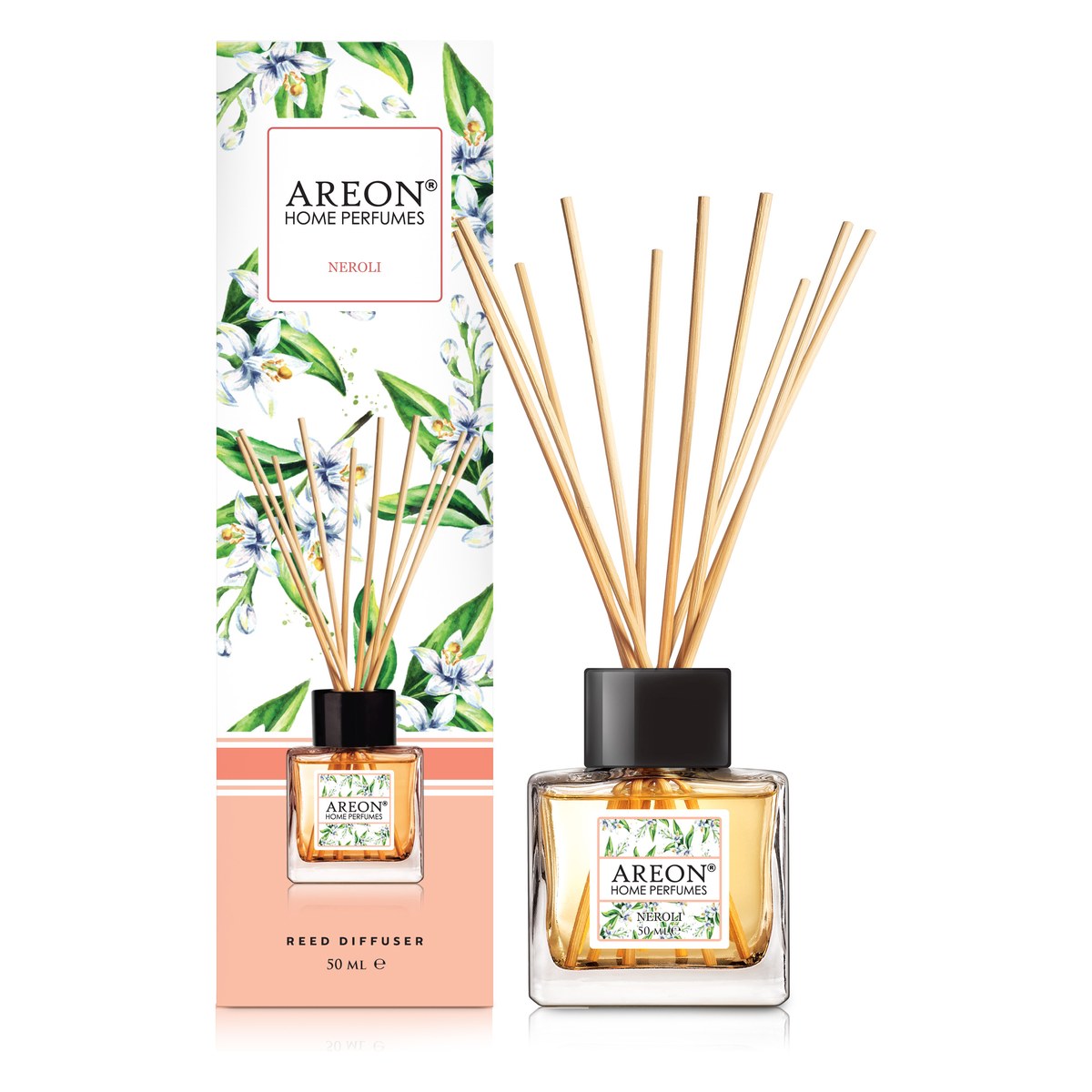 Aromātiskais difuzors ar kociņiem AREON Botanic Neroli, 50 ml ARESTICKSBHP08 OE ARESTICKSBHP08