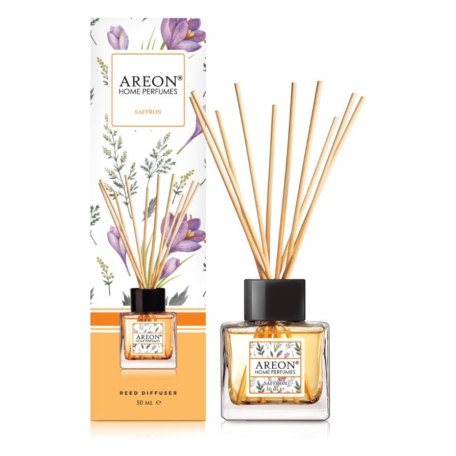 Aromātiskais difuzors ar kociņiem AREON Botanic Saffron, 50 ml ARESTICKSBHP06 OE ARESTICKSBHP06