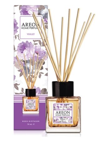 Aromātiskais difuzors ar kociņiem AREON Botanic Violet, 50 ml