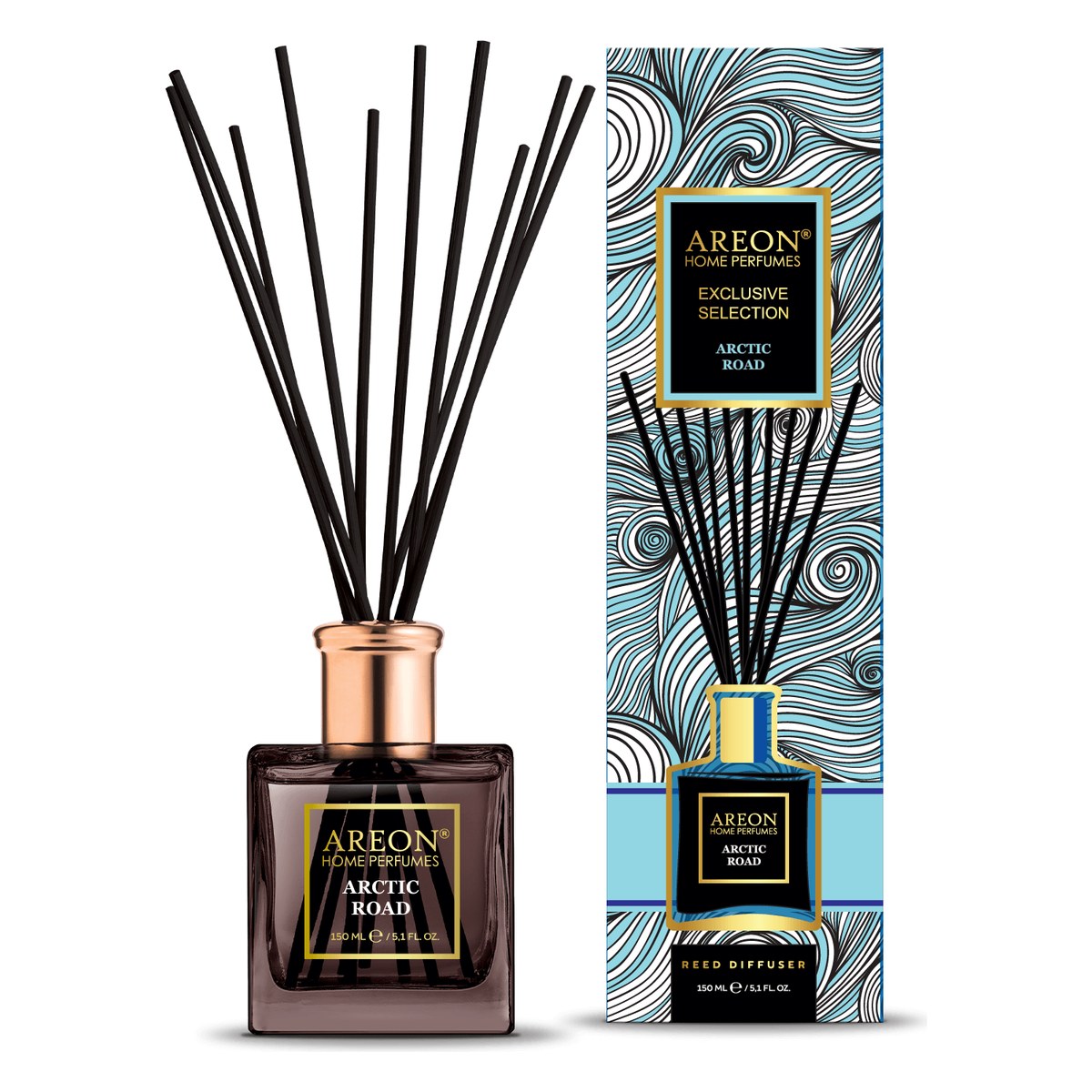 Aromātiskais difuzors ar kociņiem AREON Exclusive Selection Arctic Road, 150 ml ARESTICKSHPE04 OE ARESTICKSHPE04