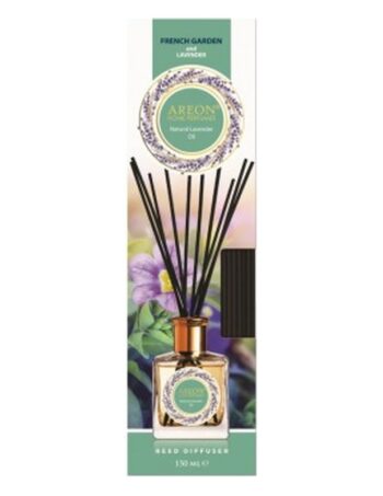 Aromātiskais difuzors ar kociņiem AREON French Garden & Natural Lavender, 150 ml