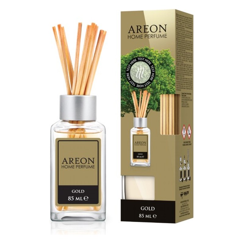 Aromātiskais difuzors ar kociņiem AREON Home Perfume Lux Gold, 85 ml ARESTICKSSL01/85 OE ARESTICKSSL01-85