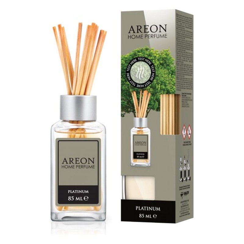 Aromātiskais difuzors ar kociņiem AREON Home Perfume Lux Platinum, 85 ml ARESTICKSSL03/85 OE ARESTICKSSL03-85