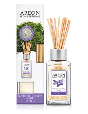 Aromātiskais difuzors ar kociņiem AREON Home Perfume Patchouli Lavender Vanilla, 85 ml