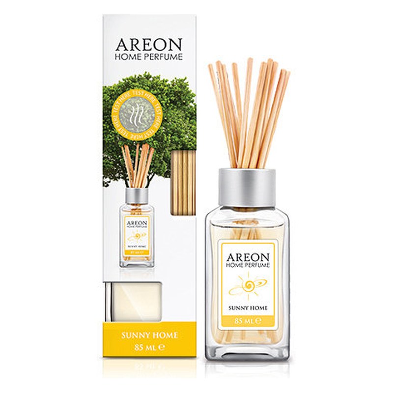 Aromātiskais difuzors ar kociņiem AREON Home Perfume Sunny Home, 85 ml ARESTICKS03/85 OE ARESTICKS03-85