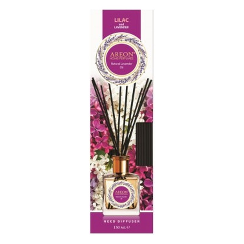 Aromātiskais difuzors ar kociņiem AREON Lilac & Natural Lavender, 150 ml ARESTICKSLHP01 OE ARESTICKSLHP01