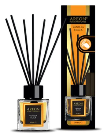 Aromātiskais difuzors ar kociņiem AREON Lux Vanilla Black, 50 ml