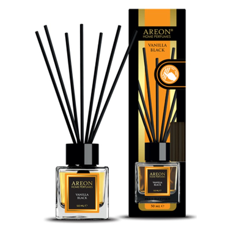 Aromātiskais difuzors ar kociņiem AREON Lux Vanilla Black, 50 ml ARESTICKSRDS06 OE ARESTICKSRDS06