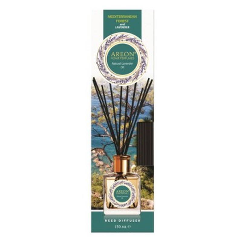 Aromātiskais difuzors ar kociņiem AREON Mediterranean Forest & Natural Lavender, 150 ml ARESTICKSLHP06 OE ARESTICKSLHP06