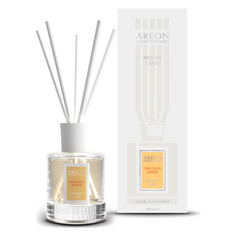 Aromātiskais difuzors ar kociņiem AREON Moon Line Precious Amber, 120 ml ARESTICKSHPML04 OE ARESTICKSHPML04