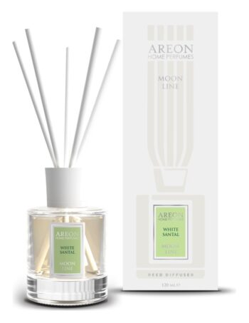 Aromātiskais difuzors ar kociņiem AREON Moon Line White Santal, 120 ml