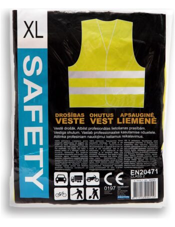 Atstarojošā drošības veste PROTON SAFETY, XL, EN 20471 2. klase