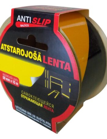 Atstarojošā lente Anti Slip, 50 mm x 10 m, dzelteni melna