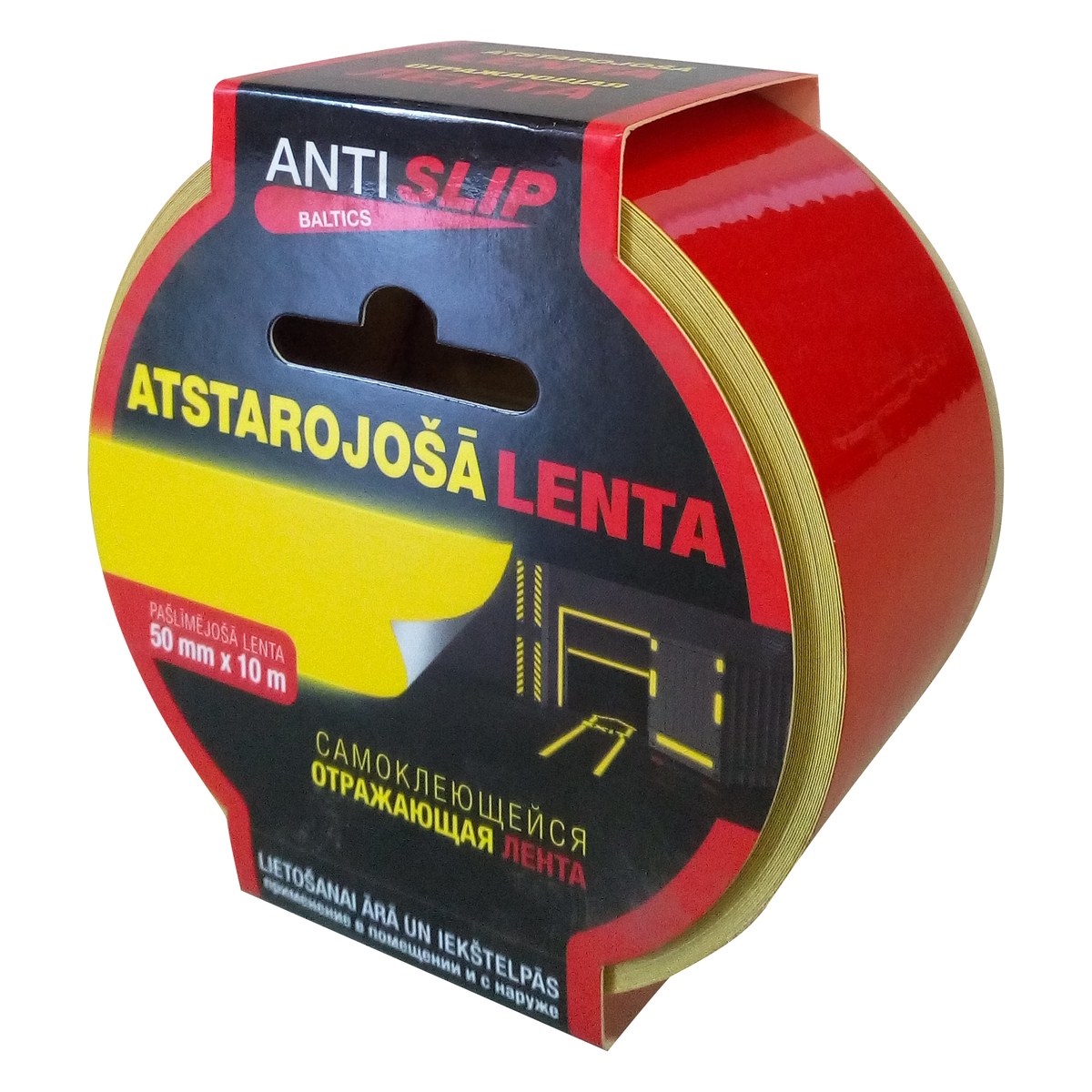 Atstarojošā lente Anti Slip, 50 mm x 10 m, sarkana ATS421 OE ATS421