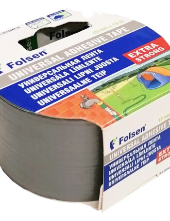 Auduma līmlente FOLSEN, mitrumizturīga, pelēka, 48 mm x 10 m