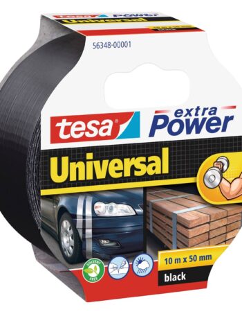 Auduma līmlente tesa extra Power Universal, melna, 10 m x 50 mm