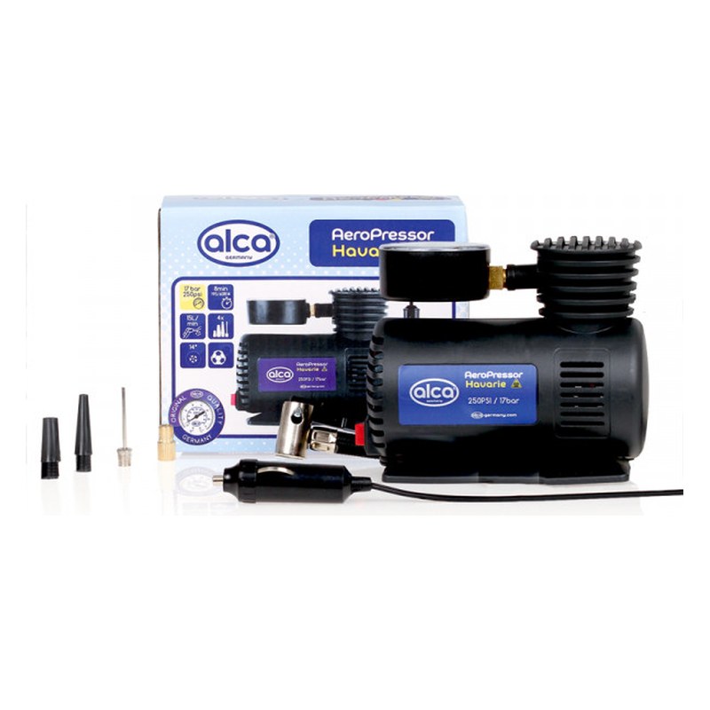 Avārijas riepu kompresors ALCA AeroPressor, 12 V, 250 PSI