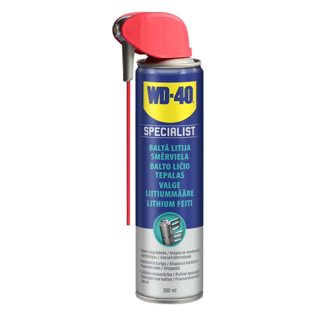 Baltā litija smēre WD-40 Specialist White Lithium Grease, 300 ml WD-40-SWL-300 OE SWL-300