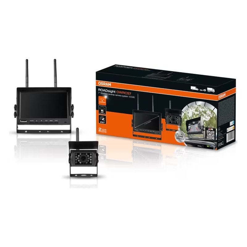 Bezvadu atpakaļgaitas kameras komplekts OSRAM ROADsight ar 7" ekrānu OOWRCS7 OE OWRCS7