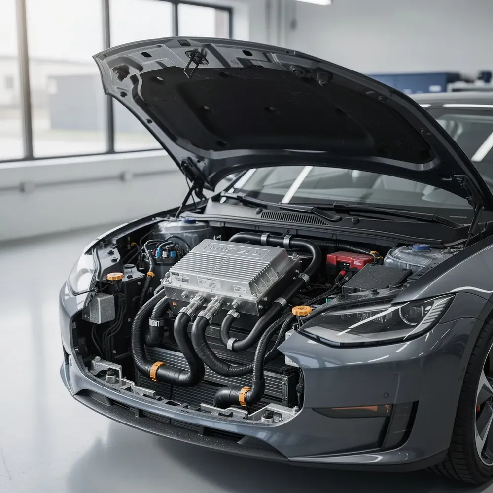 DC/DC pārveidotājs elektroauto 12 V sistēmai