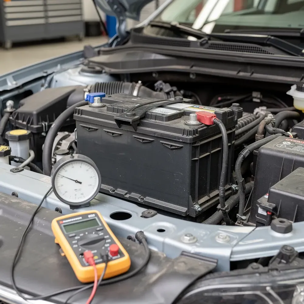 Auto akumulatora izmēra un spaiļu novietojuma pārbaude