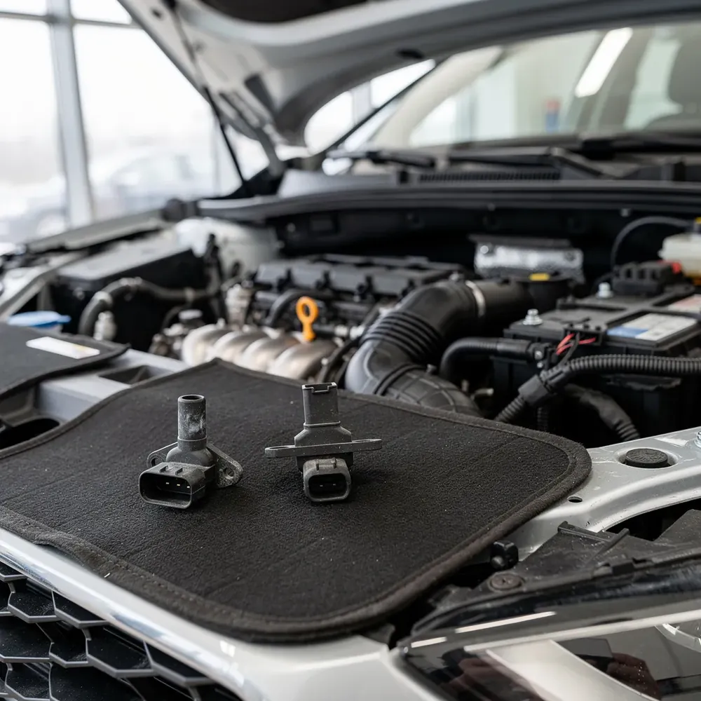 Rezerves daļas pārbaude konkrēta automobiļa motortelpā