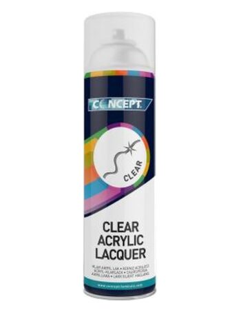 Caurspīdīga akrila laka aerosolā CONCEPT, 450 ml