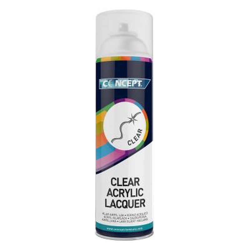 Caurspīdīga akrila laka aerosolā CONCEPT, 450 ml C45612 OE C45612