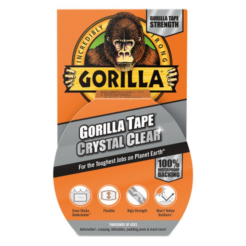 Caurspīdīga līmlente Gorilla Tape Crystal Clear, 8,2 m