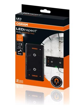 Divvietīga magnētiskā uzlādes pamatne OSRAM LEDinspect DUAL CHARGING PAD