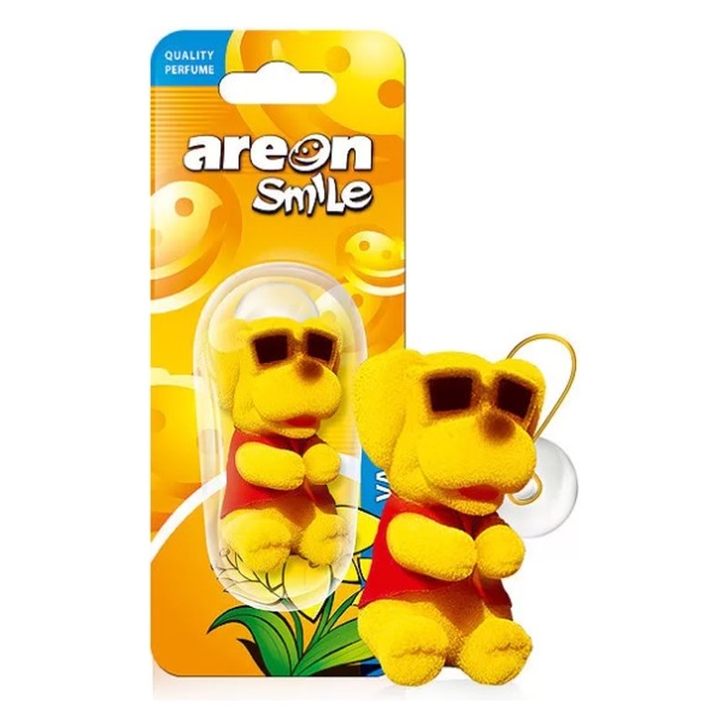 Gaisa atsvaidzinātājs AREON Smile Toy Yellow Dog Vanilla AREASB05 OE AREASB05