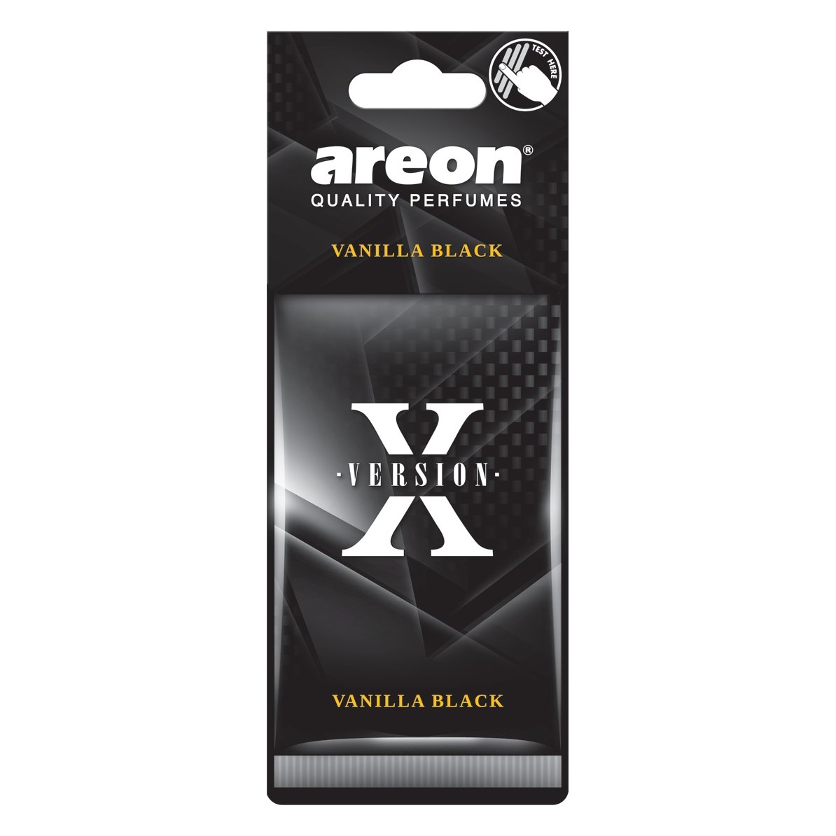 Gaisa atsvaidzinātājs AREON X VERSION Vanilla Black AREAXV11 OE AREAXV11