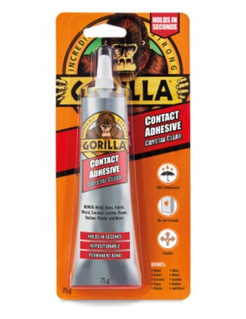Kontaktlīme Gorilla Contact Adhesive Crystal Clear, 75 g