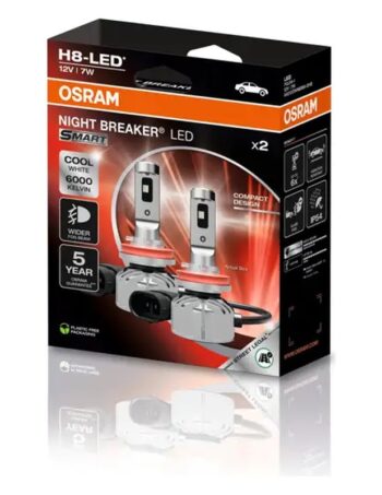 LED miglas lukturu spuldžu pāris OSRAM NIGHT BREAKER LED SMART H8 12V