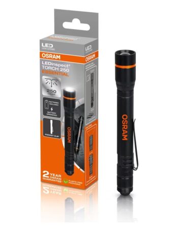 LED rokas lukturis OSRAM LEDinspect TORCH 250 ESSENTIAL ar tālummaiņu