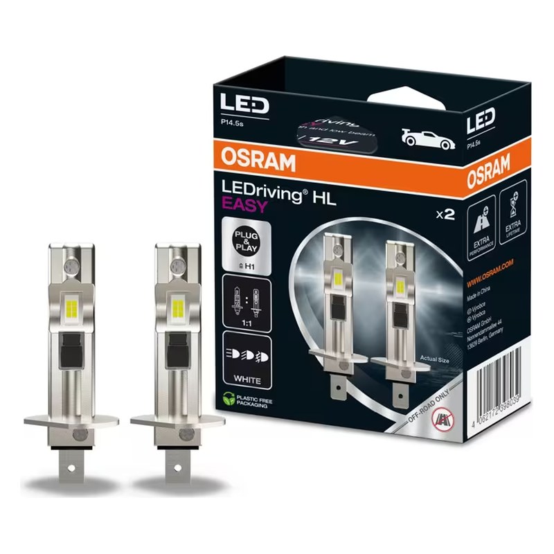 LED spuldžu pāris OSRAM LEDriving HL EASY H1 12V, off-road