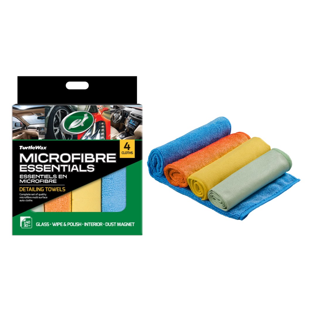 Mikrošķiedras drānu komplekts Turtle Wax Microfibre Essentials, 4 gab. TWX54700 OE TWX54700