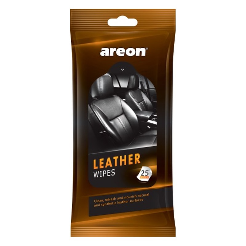 Mitrās salvetes ādas kopšanai AREON Wipes Leather, 25 gab.
