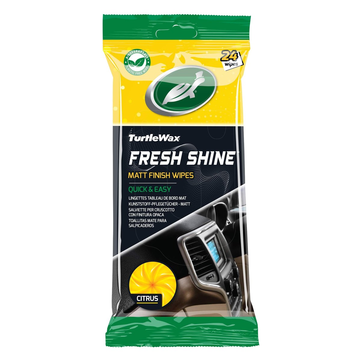 Salvetes paneļa kopšanai Turtle Wax Fresh Shine Matt Wipes TW54096 OE TW54096