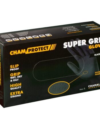 Nitrila cimdi CHAMALEON SUPER GRIP, melni, M, 80 gab.