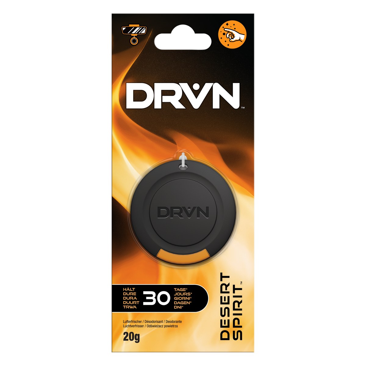 Piekarams gaisa atsvaidzinātājs DRVN Hanging Disc Desert Spirit, 20 g