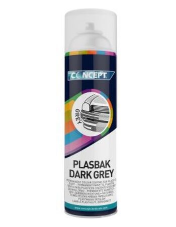 Plastmasas buferu krāsa CONCEPT PLASBAK DARK GREY, tumši pelēka, 450 ml