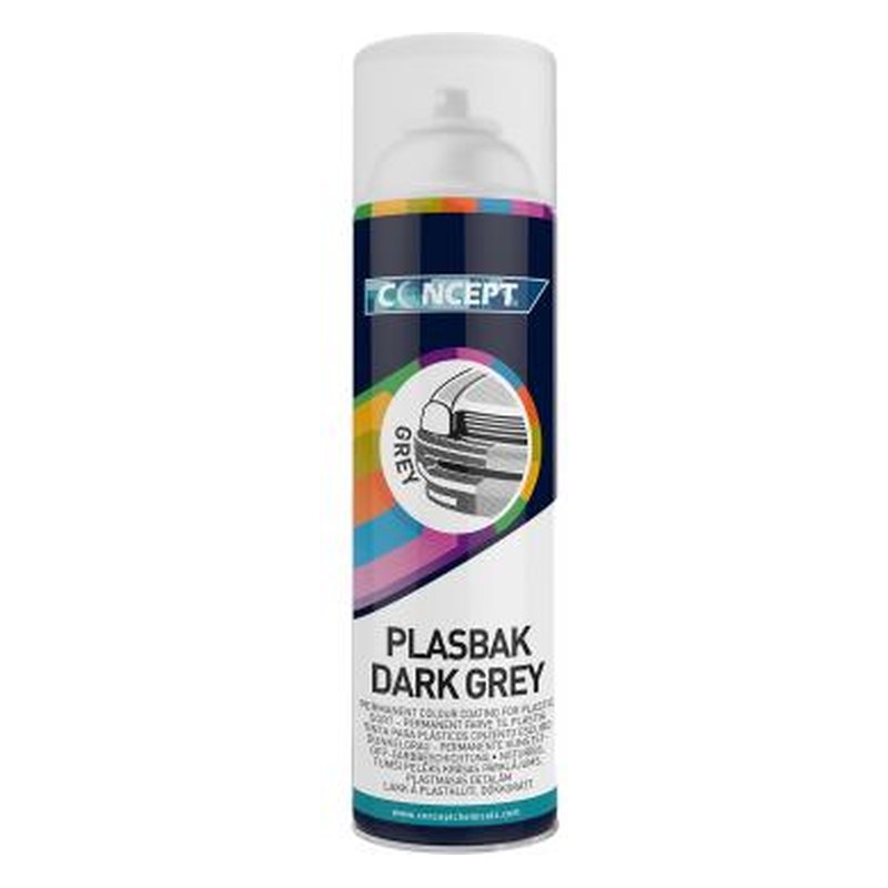 Plastmasas buferu krāsa CONCEPT PLASBAK DARK GREY, tumši pelēka, 450 ml C43812 OE C43812